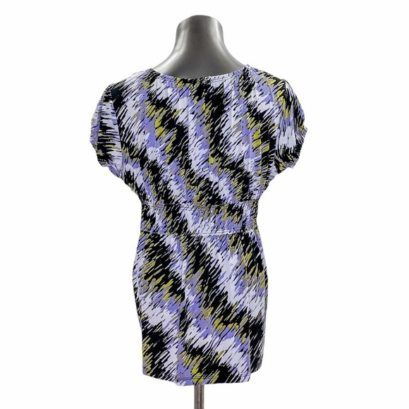 WORTHINGTON Stretch Abstract Short Sleeve Blouse - Picture 2 of 11